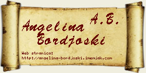 Angelina Borđoški vizit kartica